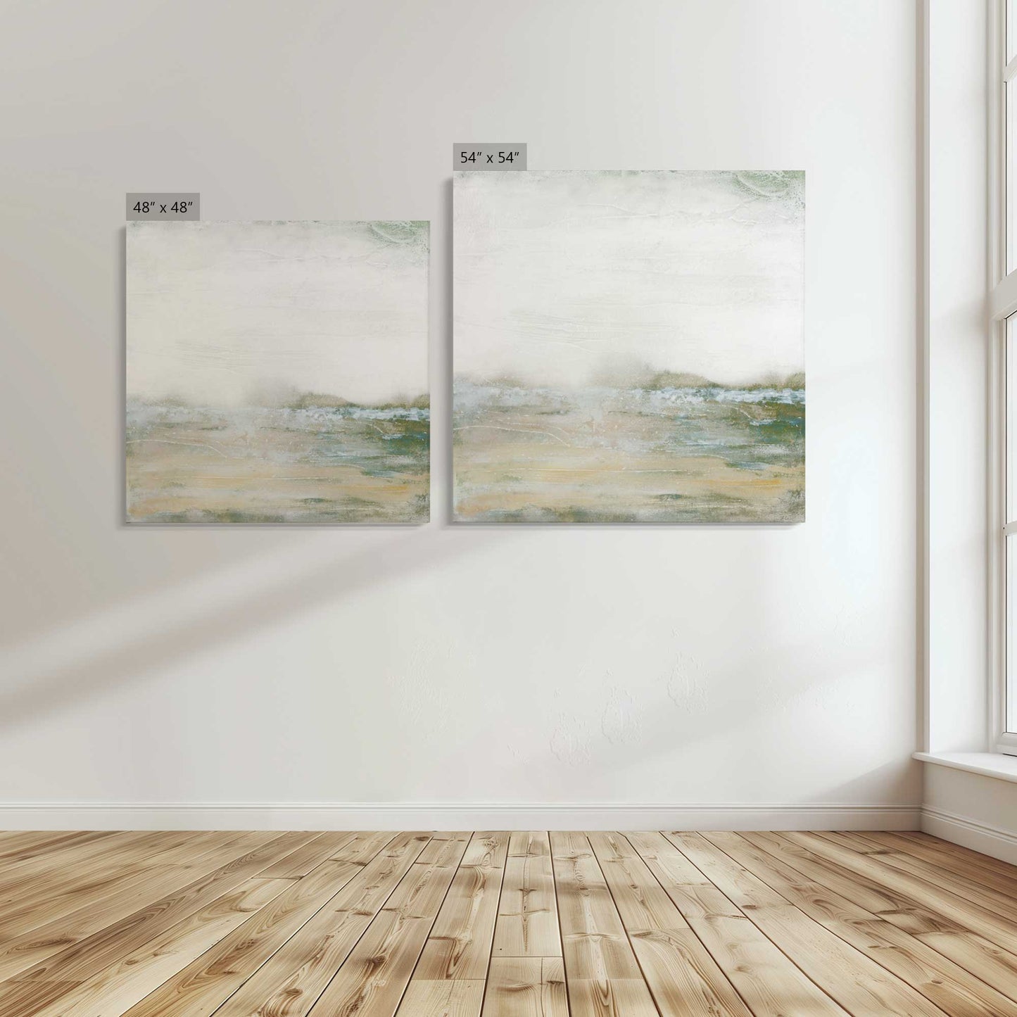 [Color:Stretched Canvas], Image showing the size comparisons