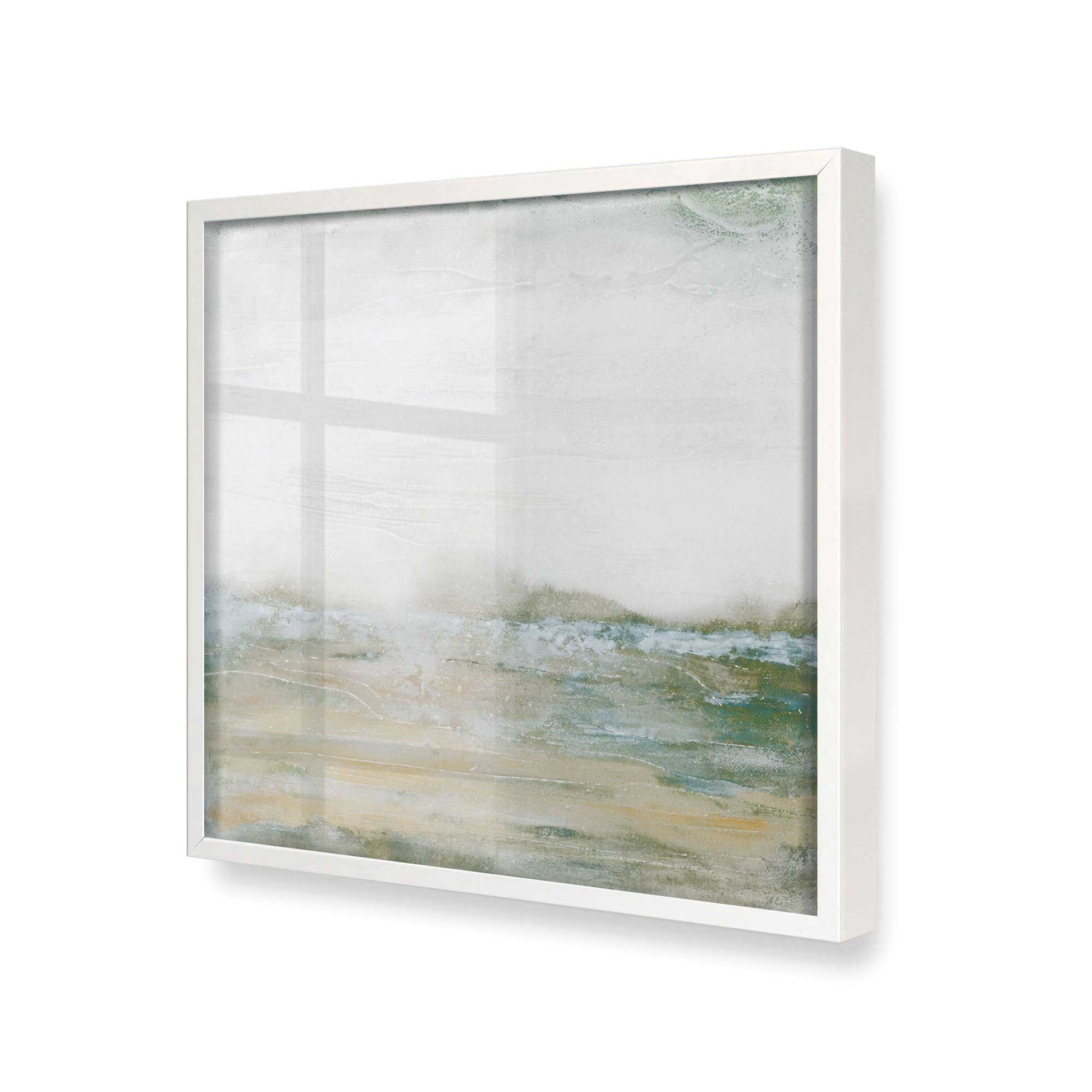 [Color:Opaque White], Picture of art in a Opaque White frame at an angle