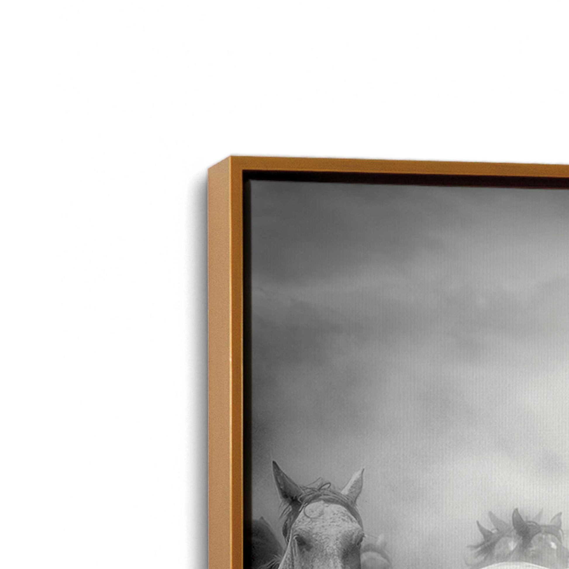 [Color:Polished Gold], Picture of art in a Polished Gold frame at an angle