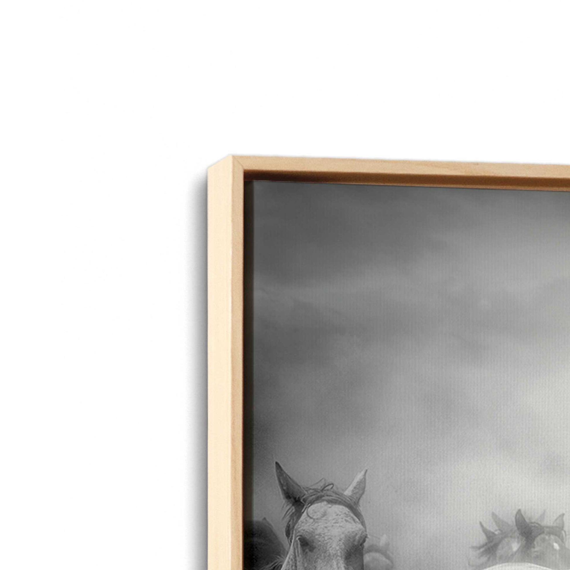 [Color:American Maple], Picture of art in a American Maple frame at an angle