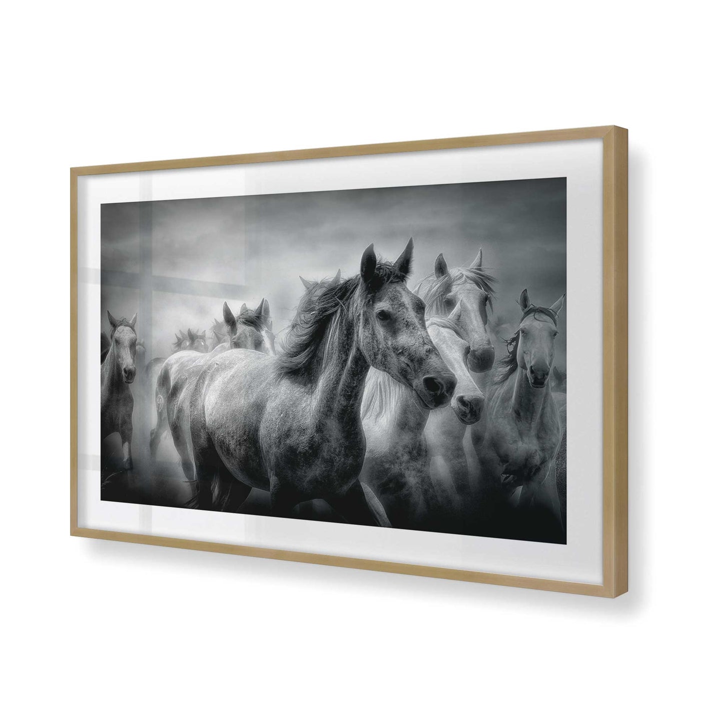 [Color:Brushed Gold], Picture of art in a Brushed Gold frame of the corner