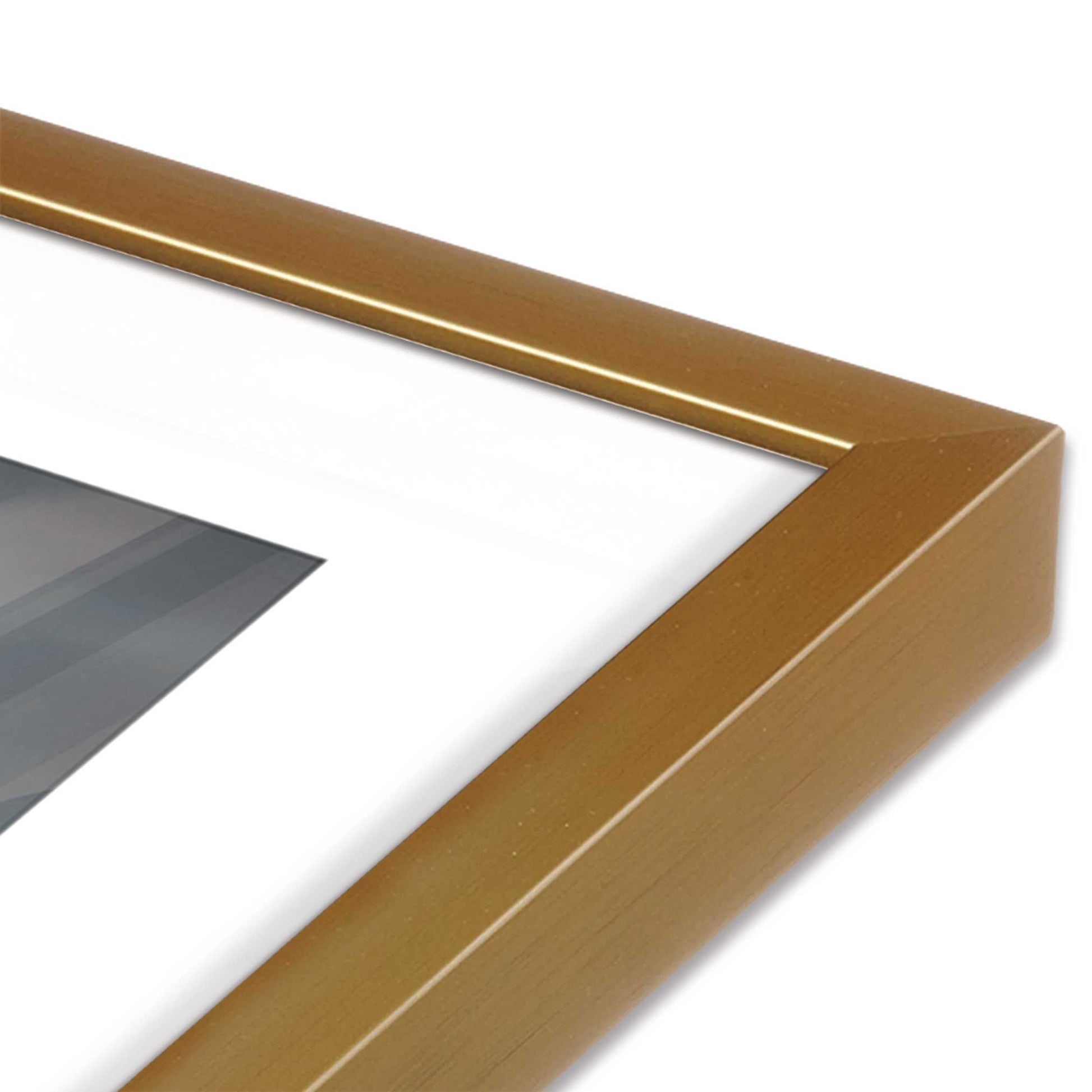 [Color:Polished Gold], Picture of art in a Polished Gold frame at an angle