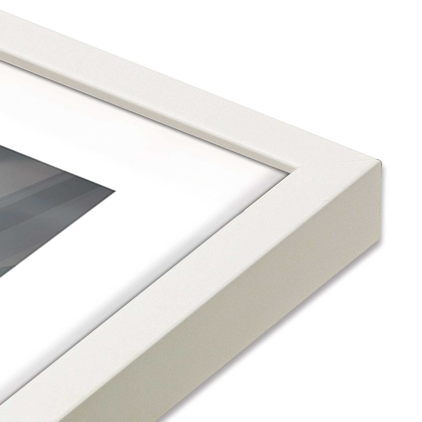 [Color:Opaque White], Picture of art in a Opaque White frame at an angle