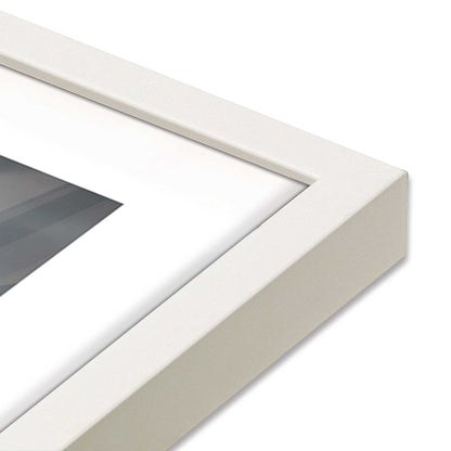 [Color:Opaque White], Picture of art in a Opaque White frame at an angle