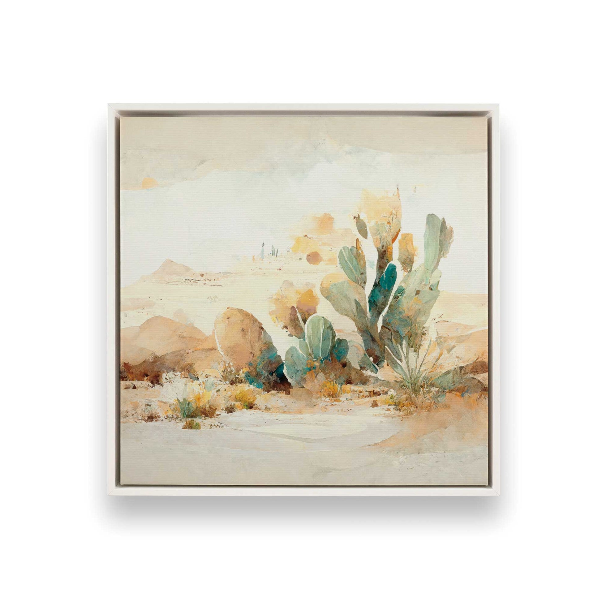 [Color:Opaque White], Picture of art in a White frame