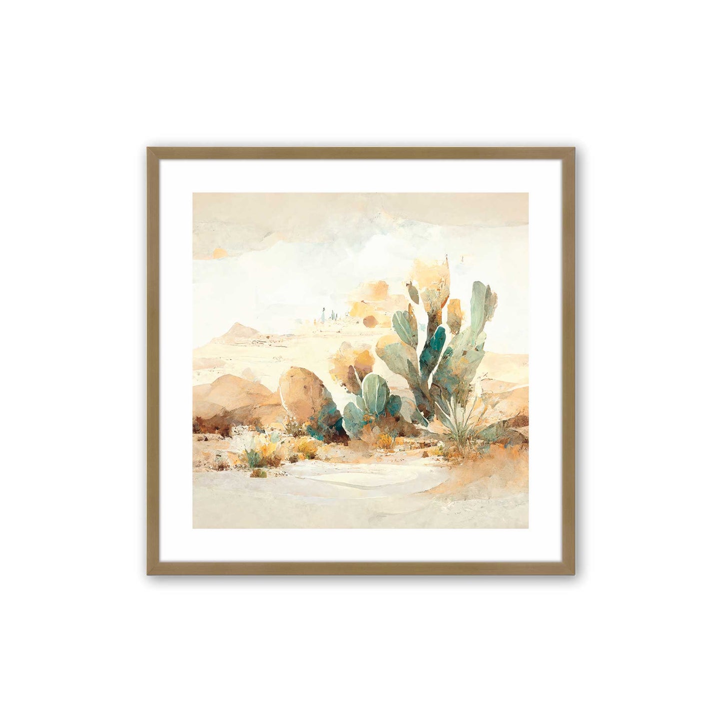 [Color:Brushed Gold], Picture of art in a Brushed Gold frame