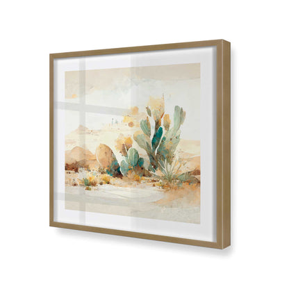 [Color:Brushed Gold], Picture of art in a Brushed Gold frame at an angle