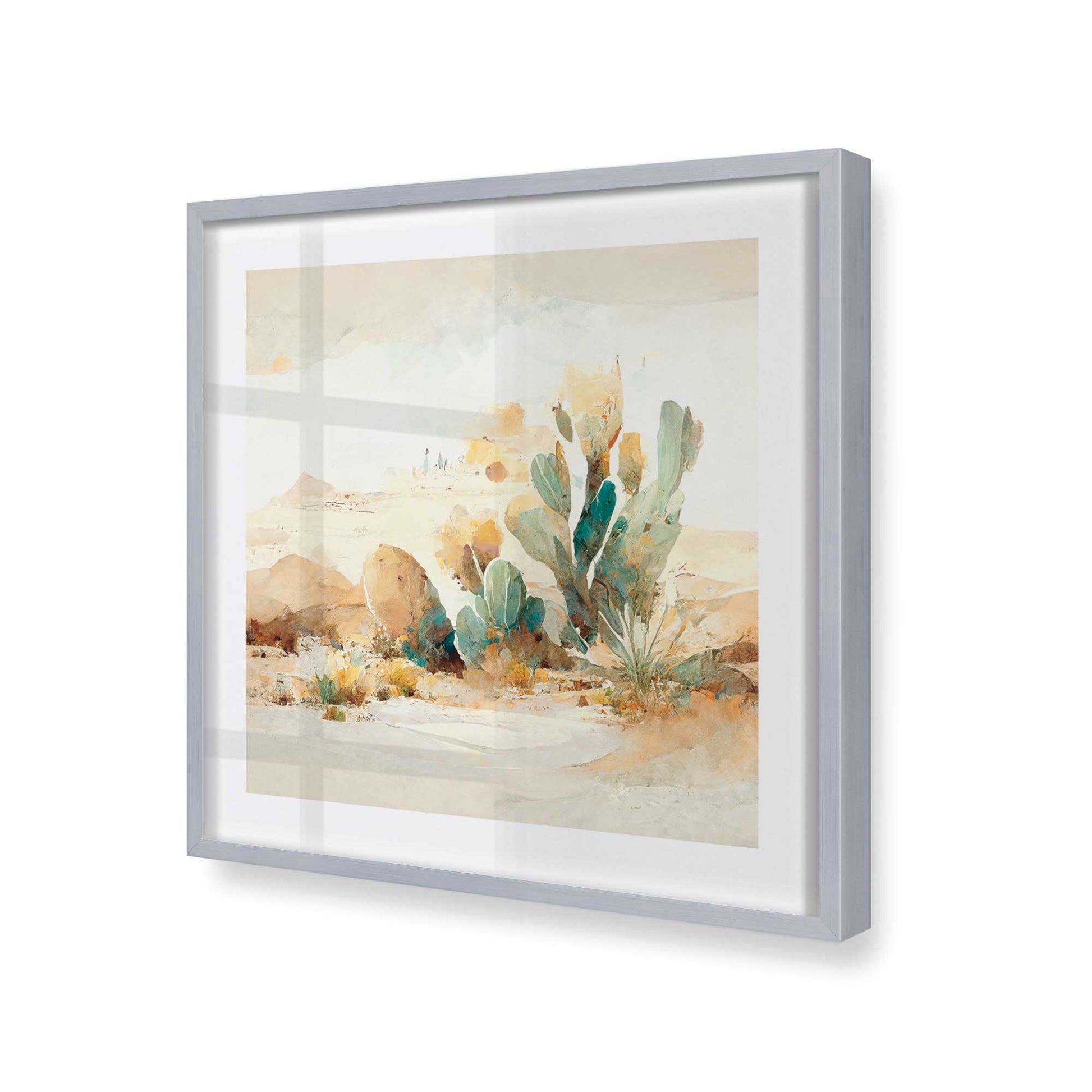 [Color:Polished Chrome], Picture of art in a Polished Chrome frame at an angle