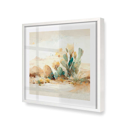 [Color:Opaque White], Picture of art in a Opaque White frame at an angle