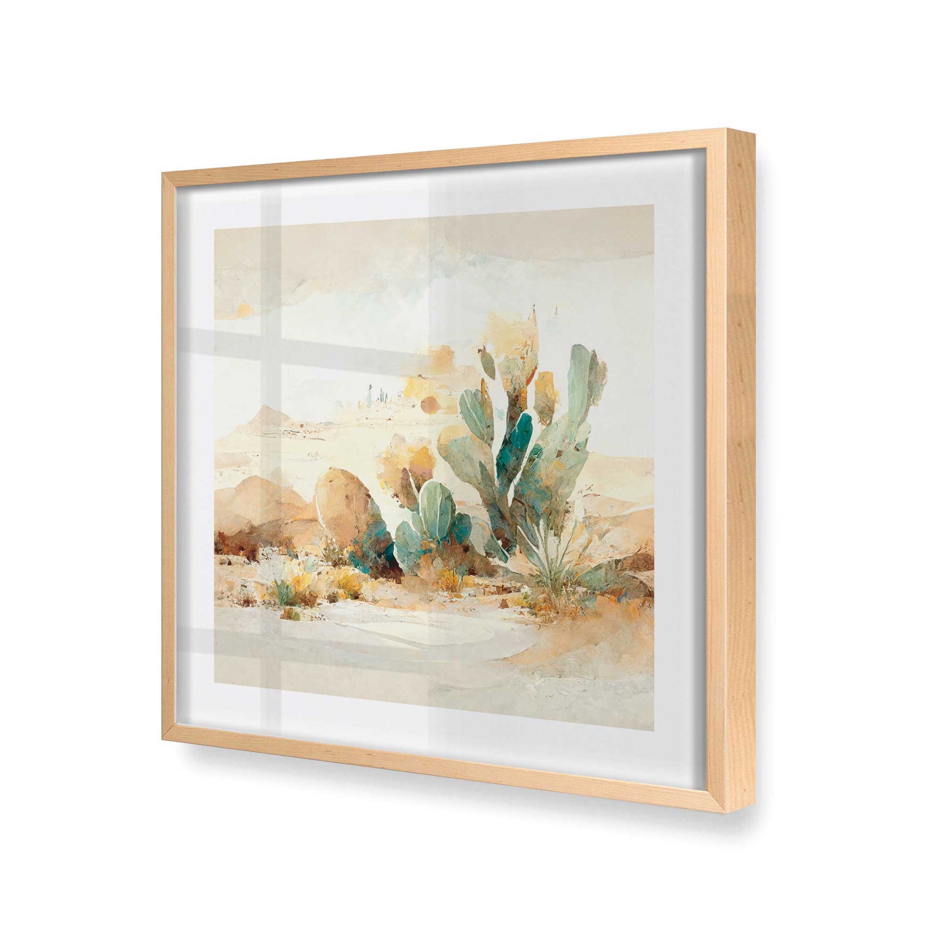 [Color:Raw Maple], Picture of art in a Raw Maple frame at an angle