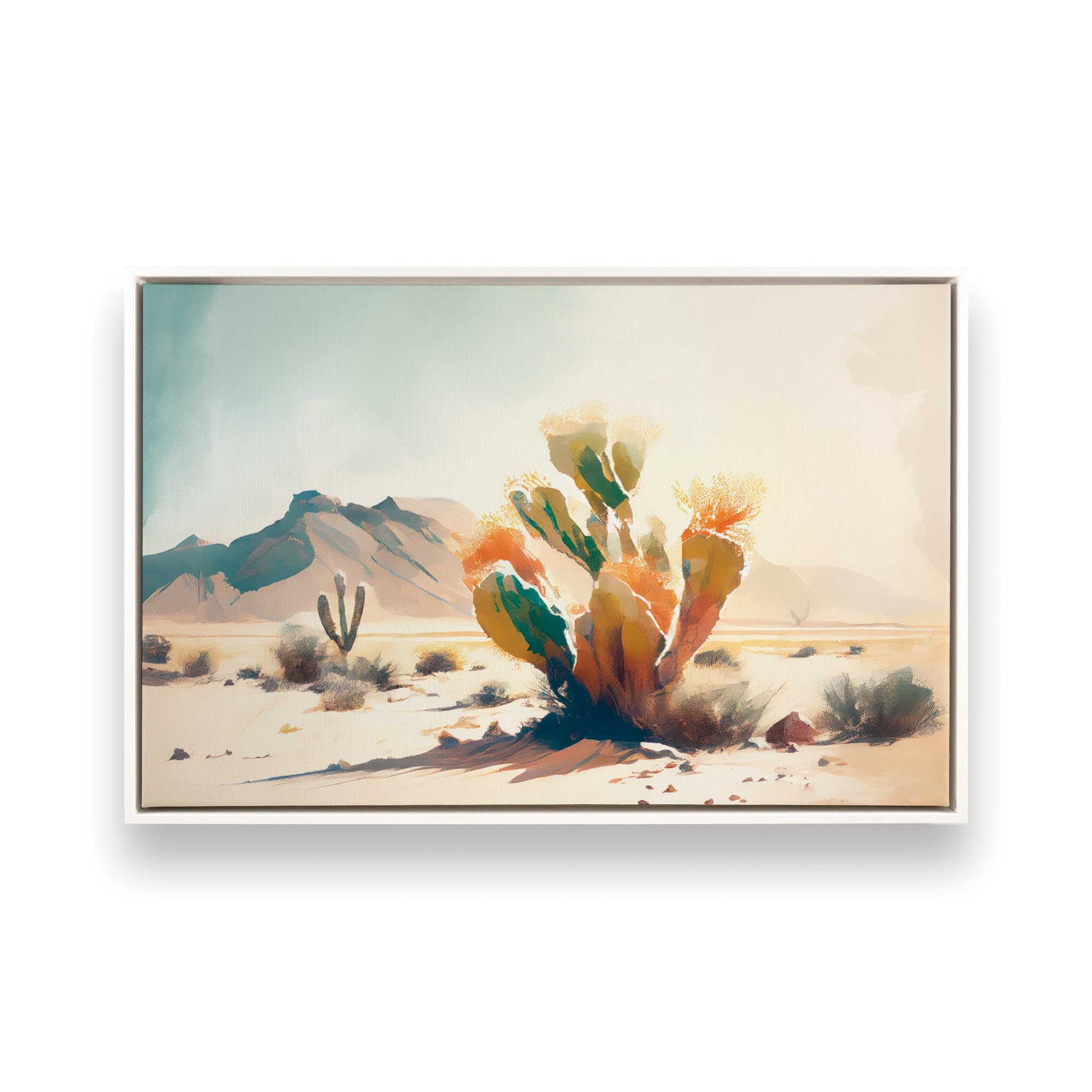 [Color:Opaque White], Picture of art in a White frame