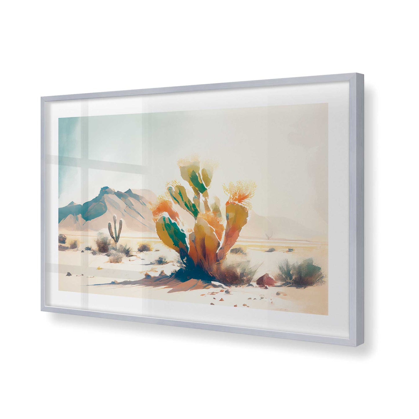 [Color:Polished Chrome], Picture of art in a Polished Chrome frame of the corner