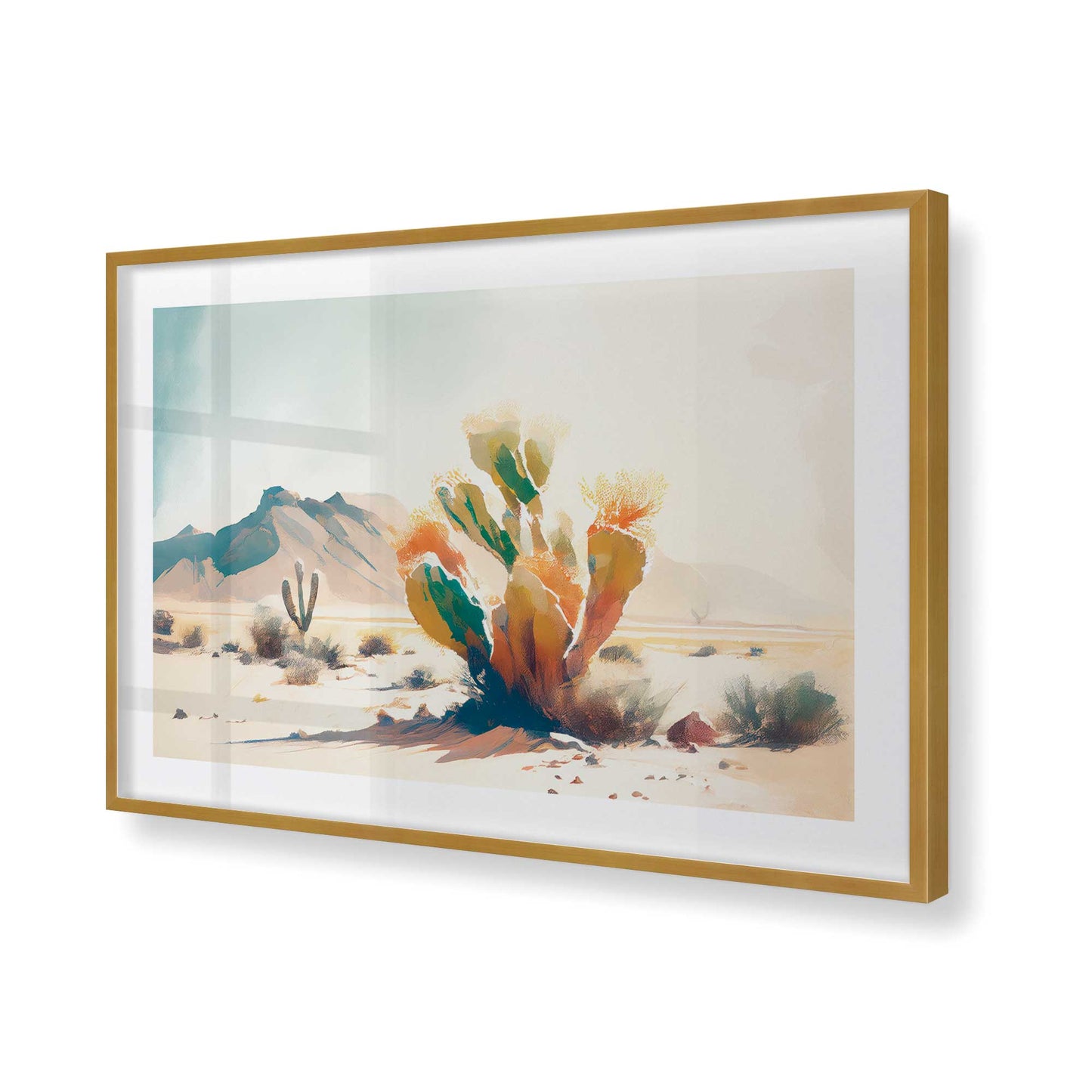 [Color:Polished Gold], Picture of art in a Polished Gold frame of the corner