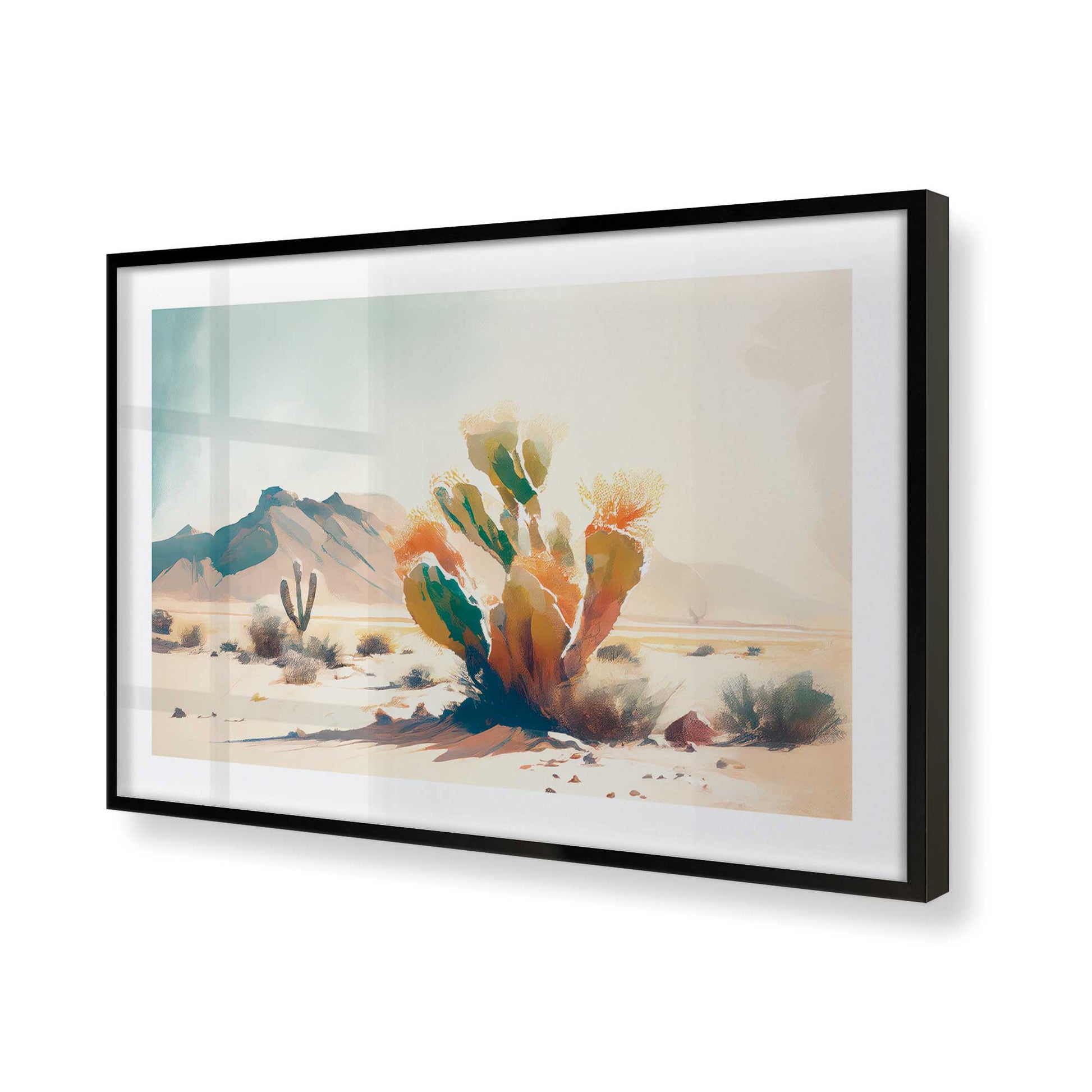 [Color:Satin Black], Picture of art in a Satin Black frame of the corner