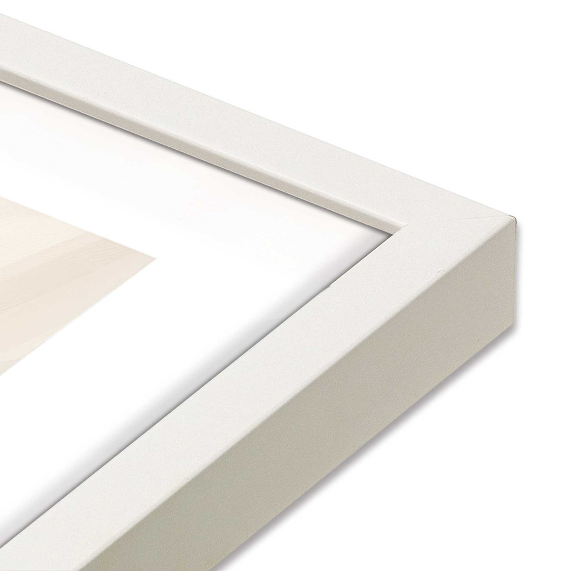 [Color:Opaque White], Picture of art in a Opaque White frame at an angle