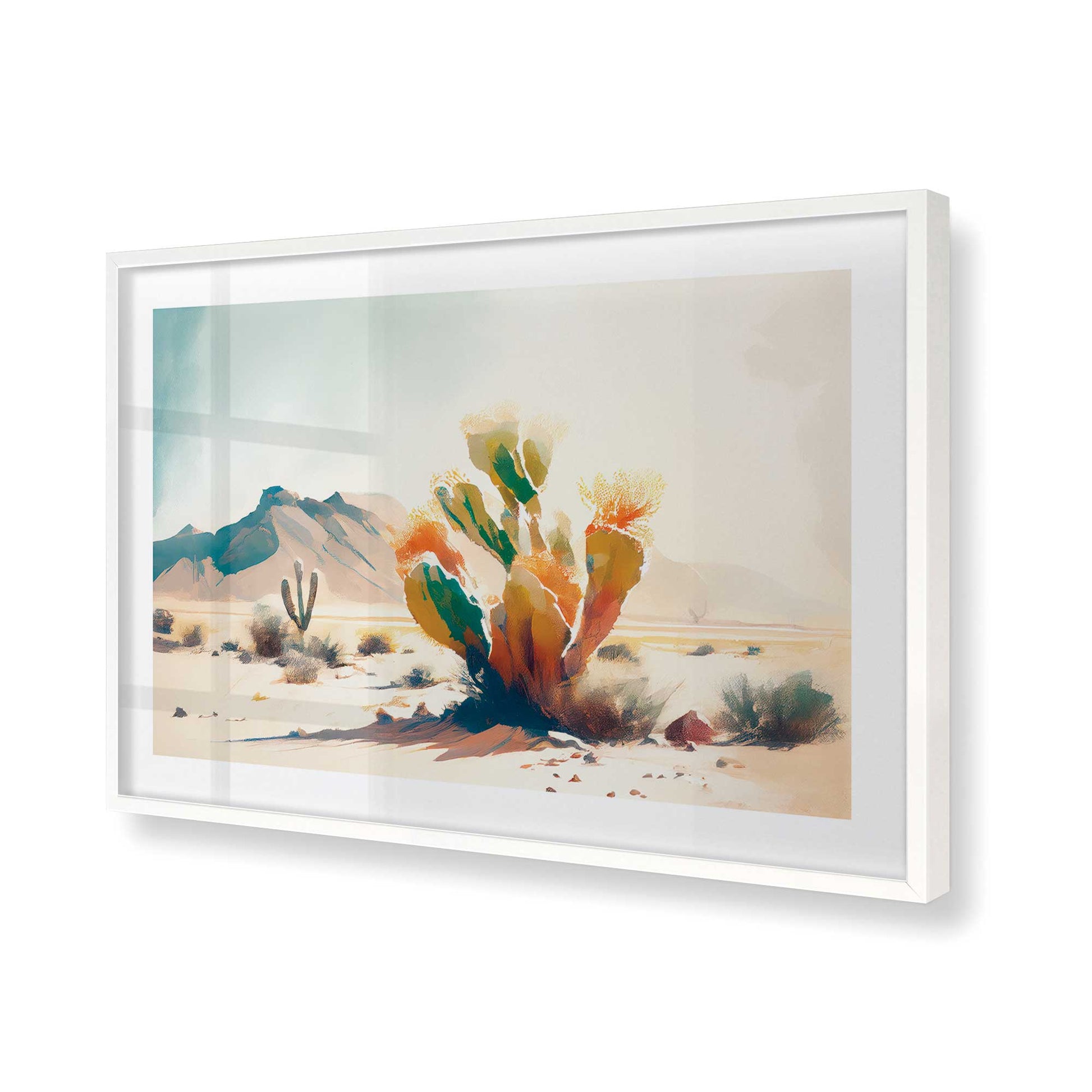 [Color:Opaque White], Picture of art in a Opaque White frame of the corner