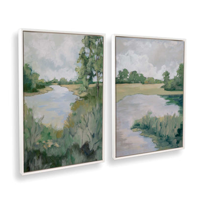 [Color:Opaque White], Picture of art in a White frame at an angle