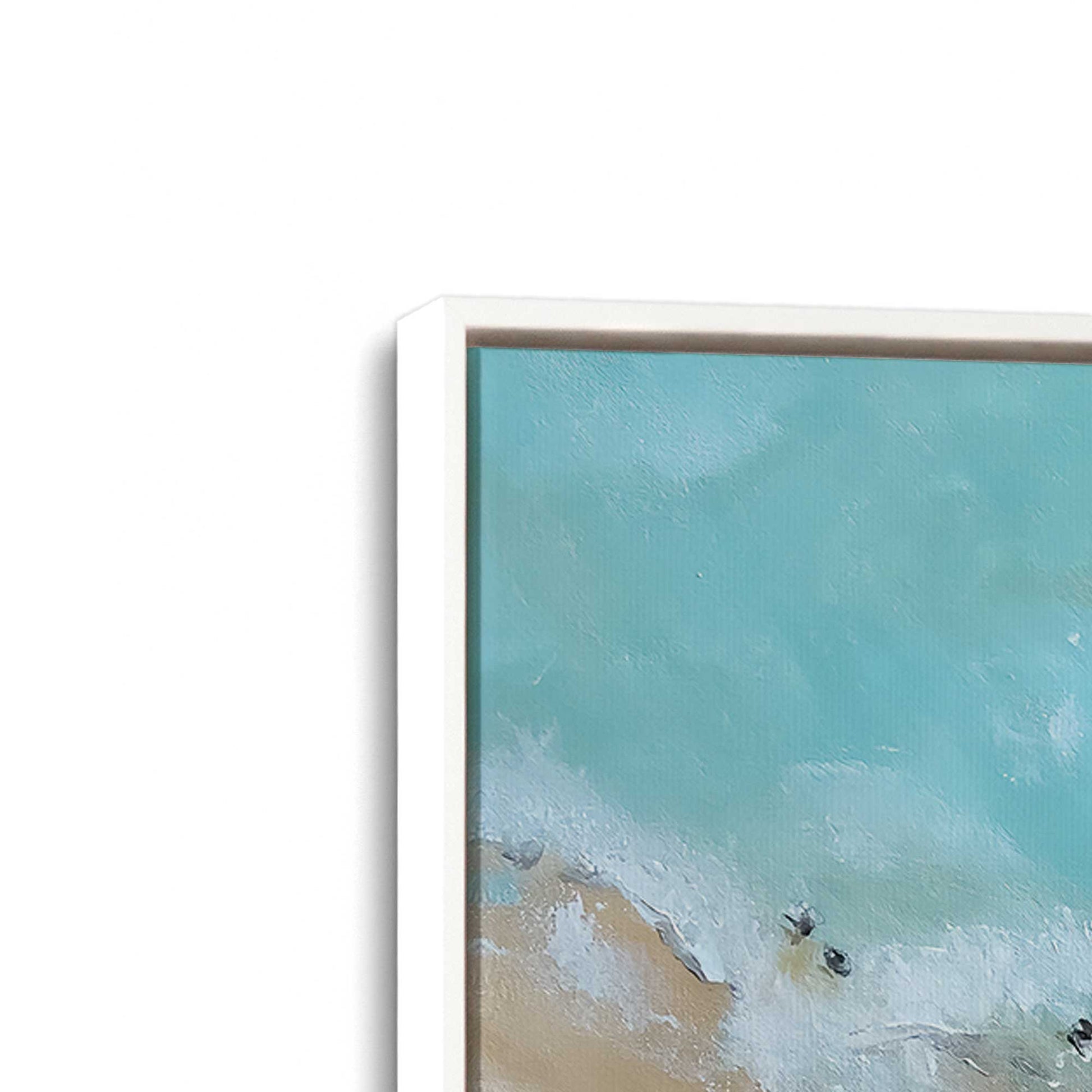 [Color:Opaque White], Picture of art in a White frame at an angle