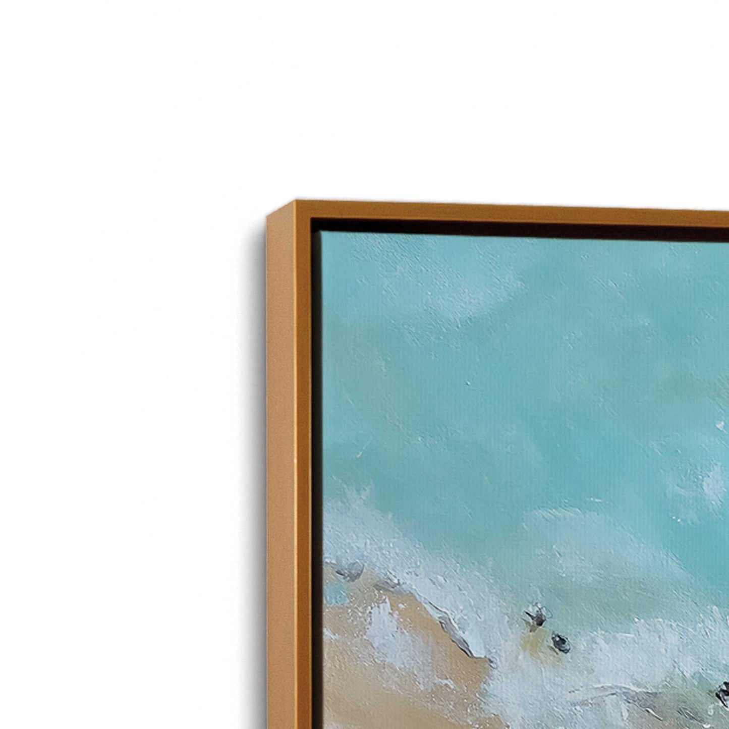 [Color:Polished Gold], Picture of art in a Polished Gold frame at an angle