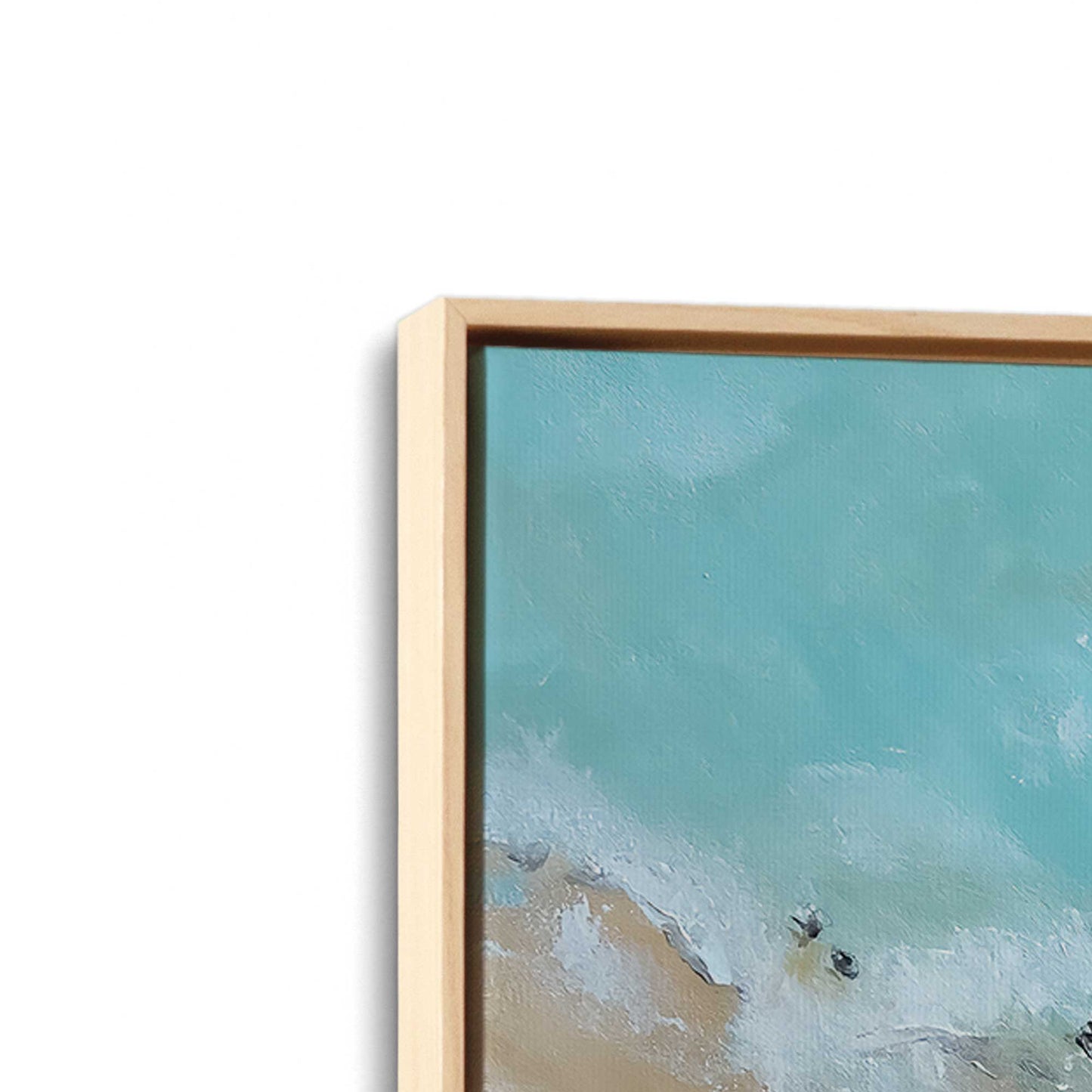 [Color:American Maple], Picture of art in a American Maple frame at an angle