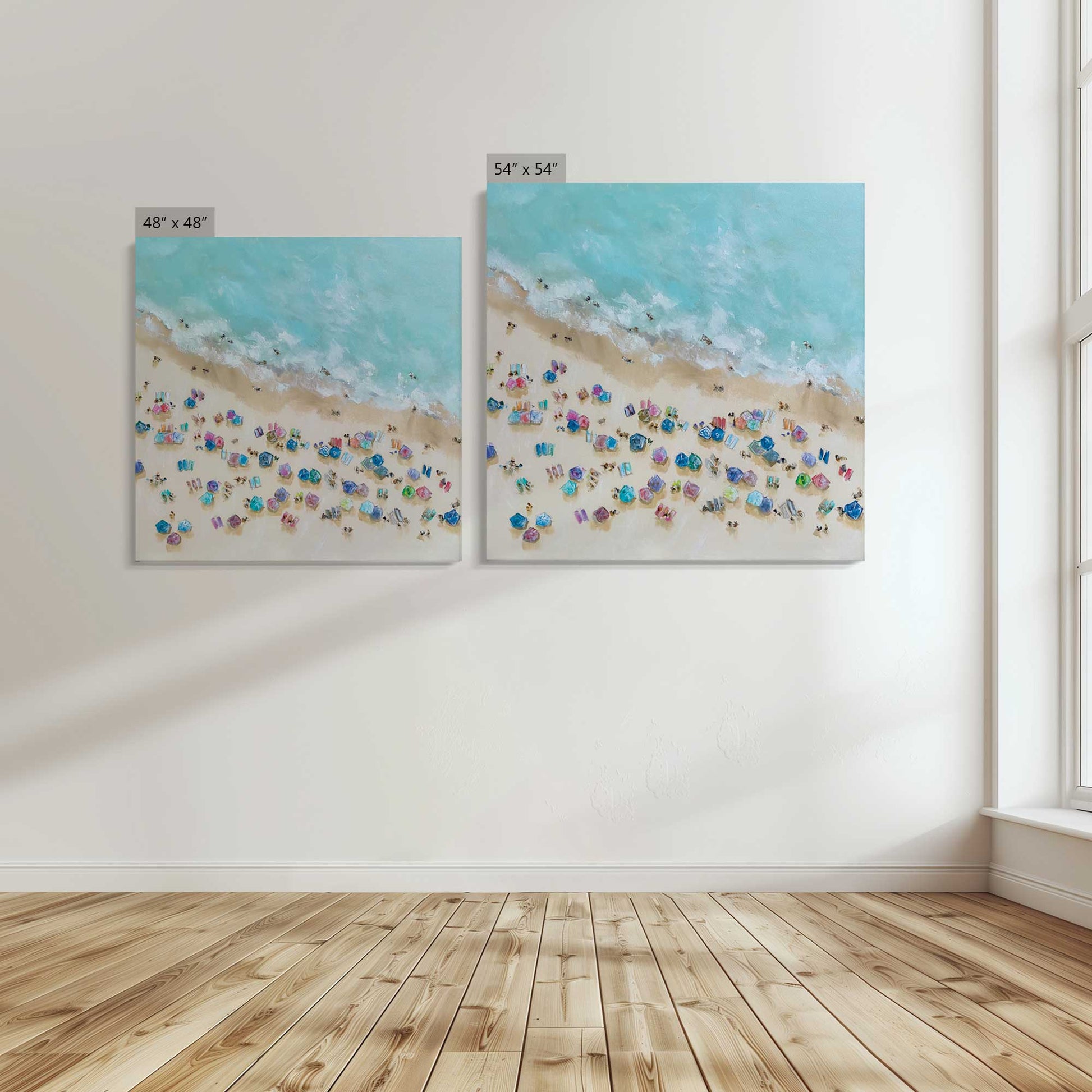 [Color:Stretched Canvas], Image showing the size comparisons