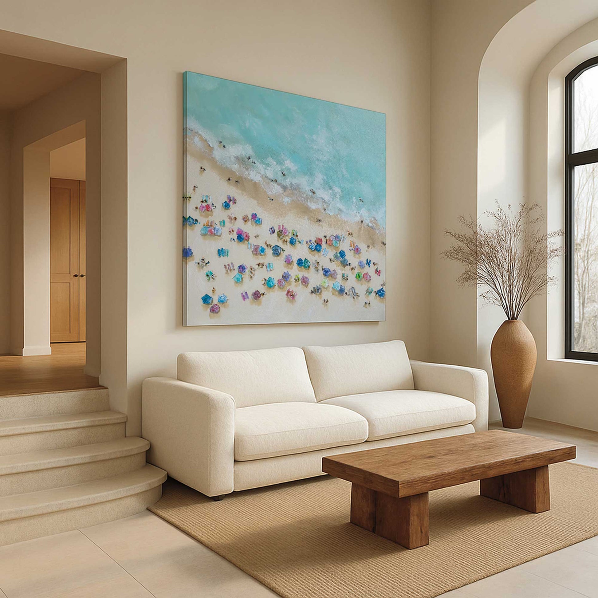 [Color:Stretched Canvas], Picture of art in a room