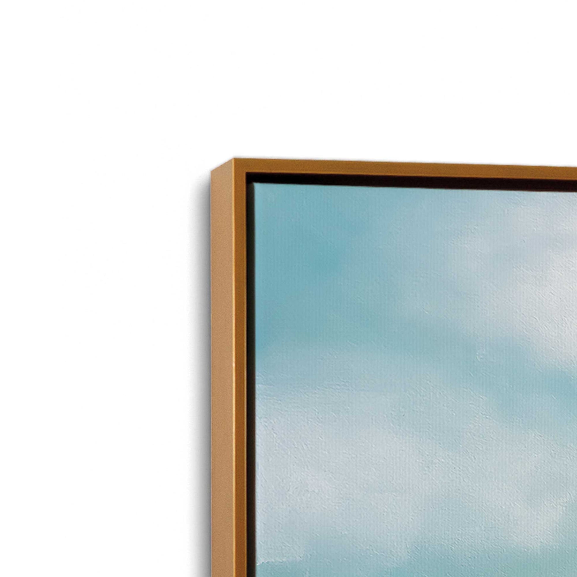 [Color:Polished Gold], Picture of art in a Polished Gold frame at an angle
