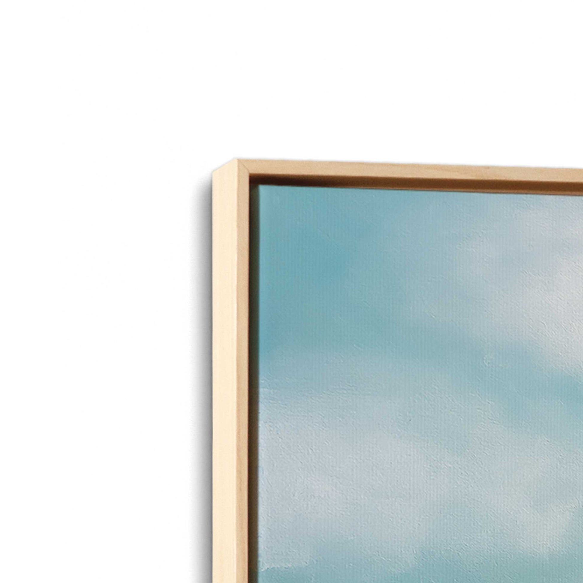 [Color:American Maple], Picture of art in a American Maple frame at an angle