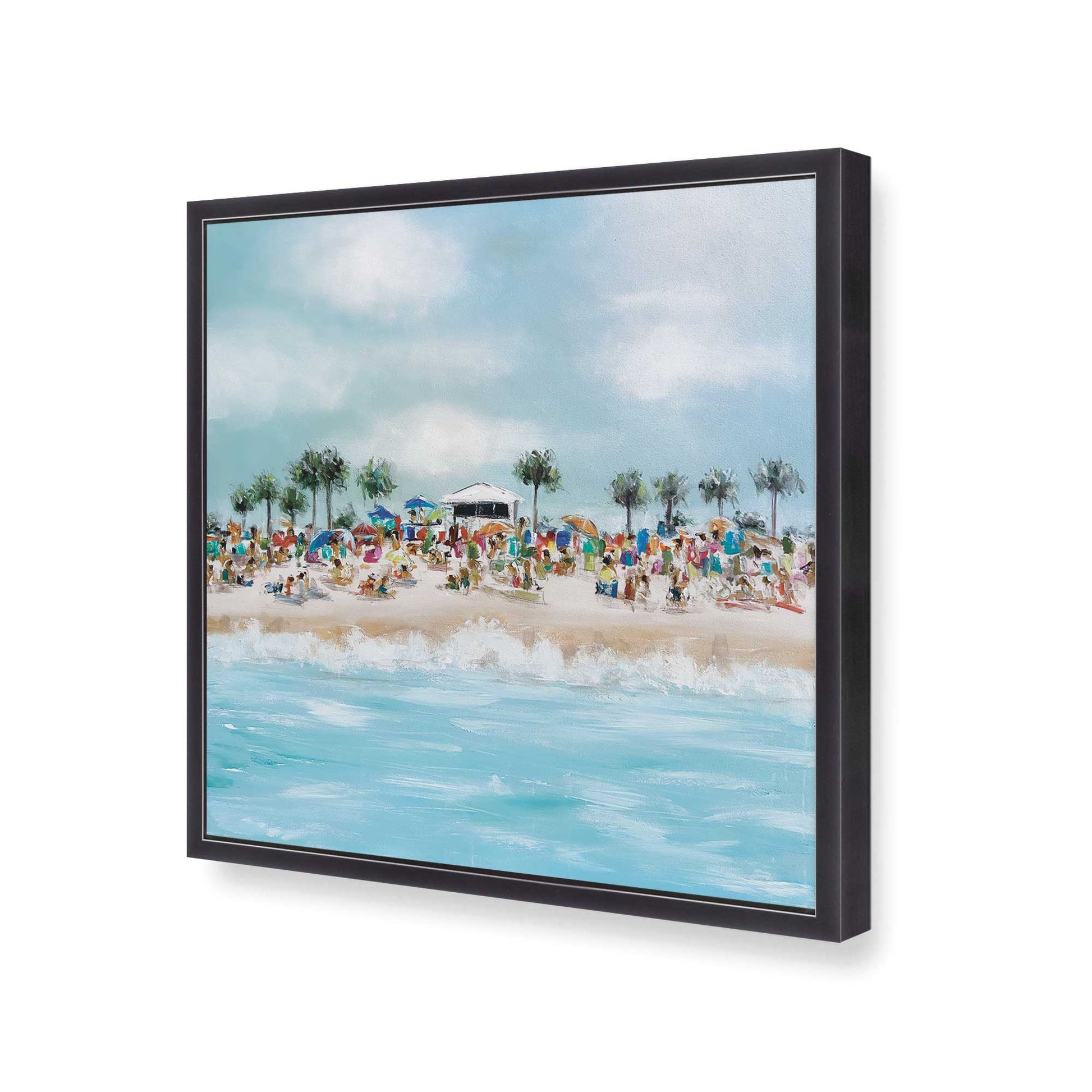 [Color:Weathered Zinc], Picture of art in a Weathered Zinc frame at an angle