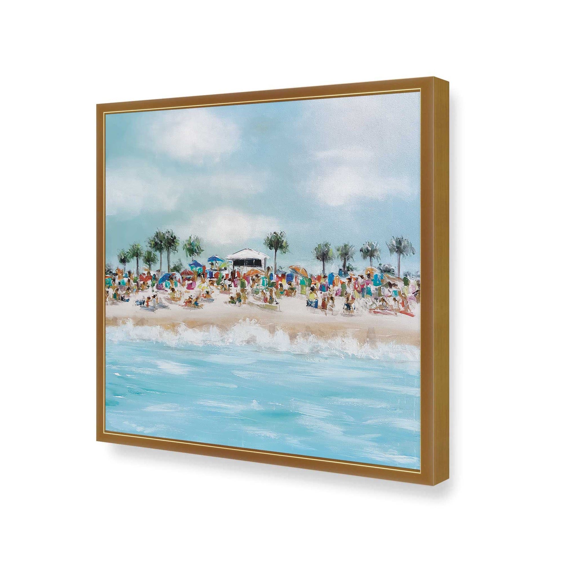 [Color:Polished Gold], Picture of art in a Polished Gold frame at an angle