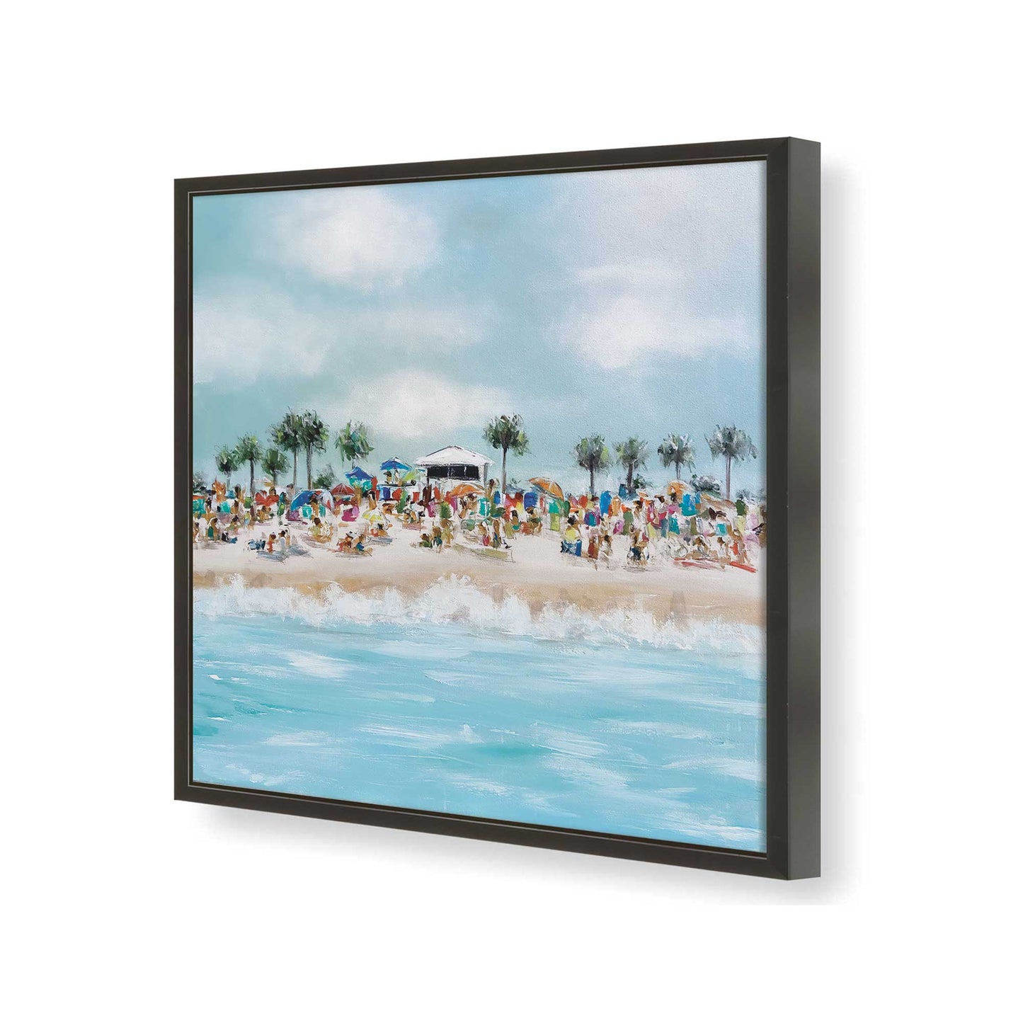 [Color:Satin Black], Picture of art in a Satin Black frame at an angle