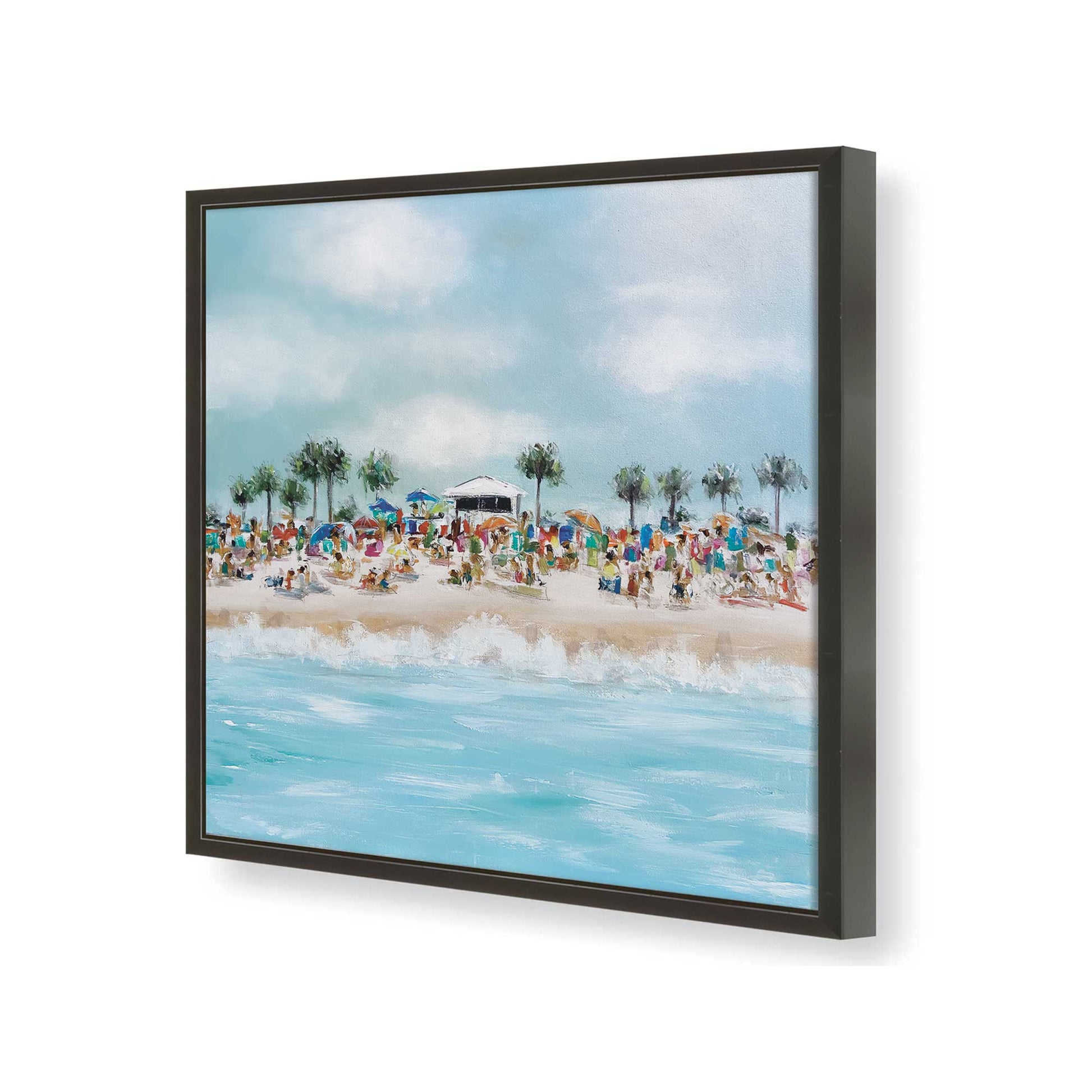 [Color:Satin Black], Picture of art in a Satin Black frame at an angle