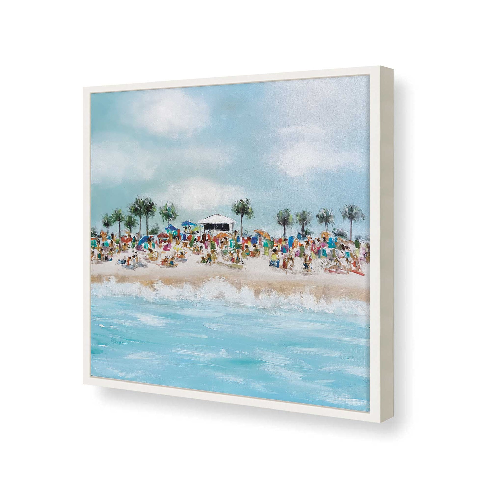 [Color:Opaque White], Picture of art in a Opaque White frame at an angle