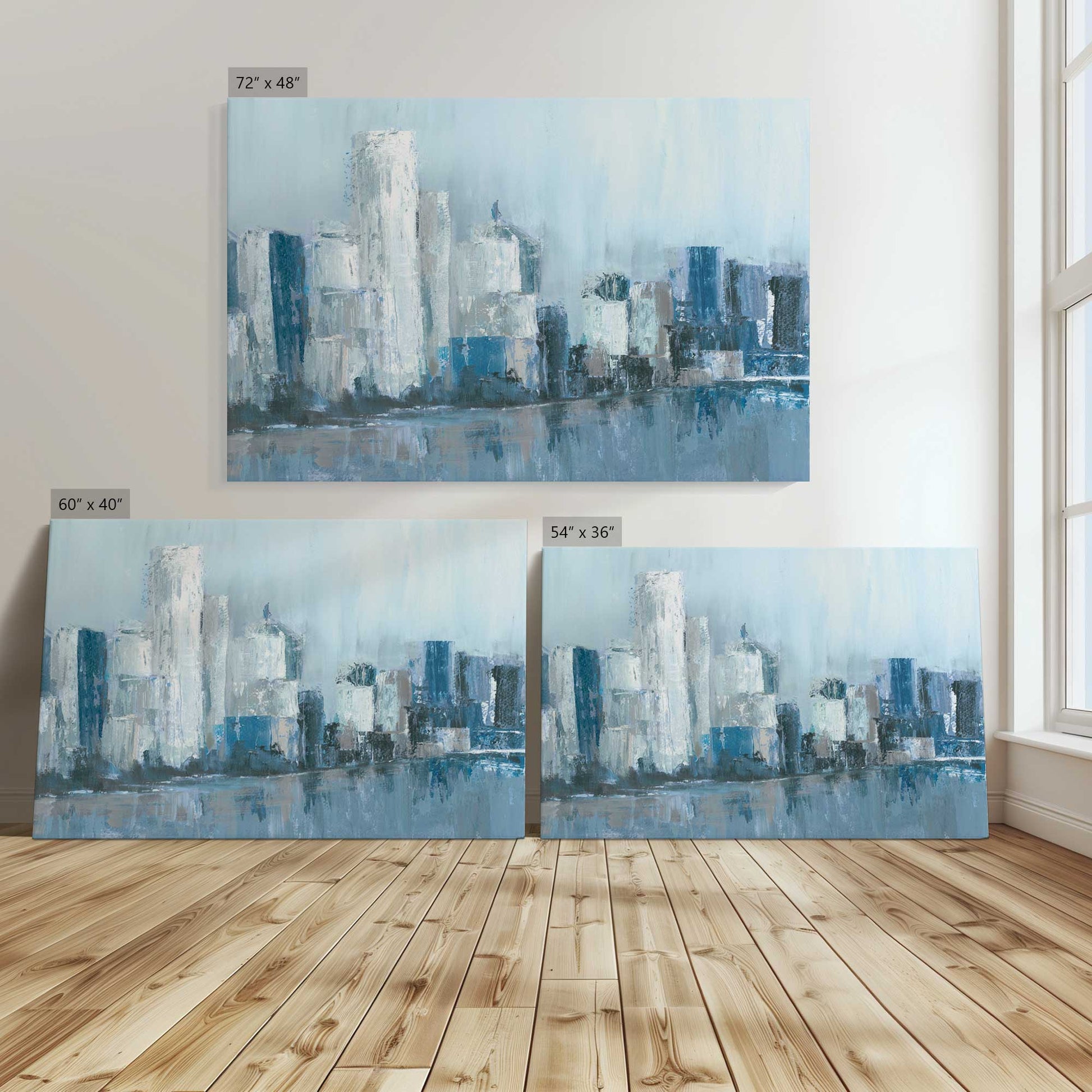 [Color:Stretched Canvas], Image showing the size comparisons
