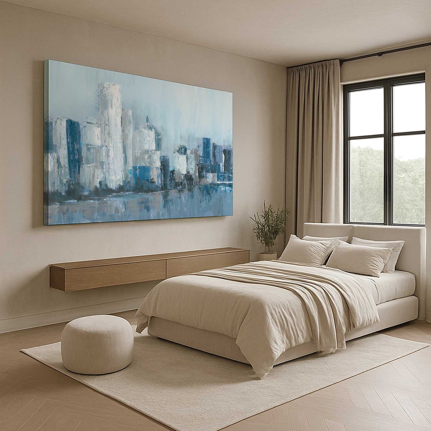 [Color:Stretched Canvas], Picture of art in a room