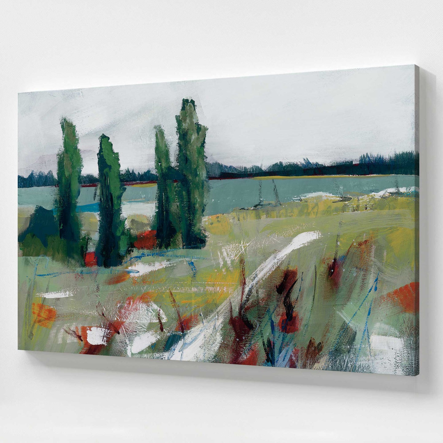 [Color:Stretched Canvas], Picture of art at an angle