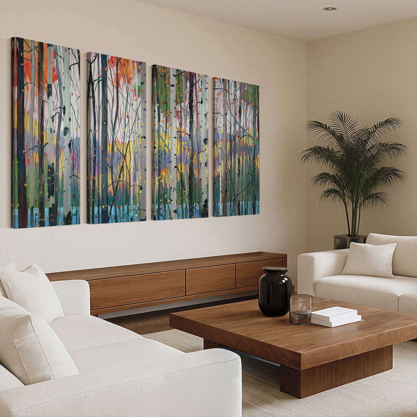 [Color:Stretched Canvas], Picture of art in a room