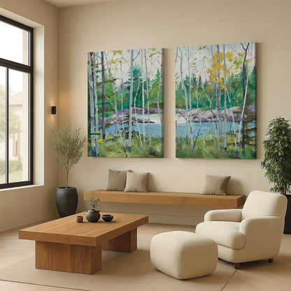 [Color:Stretched Canvas], Picture of art in a room