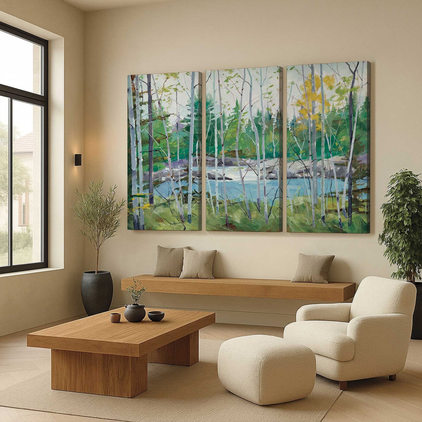 [Color:Stretched Canvas], Picture of art in a room