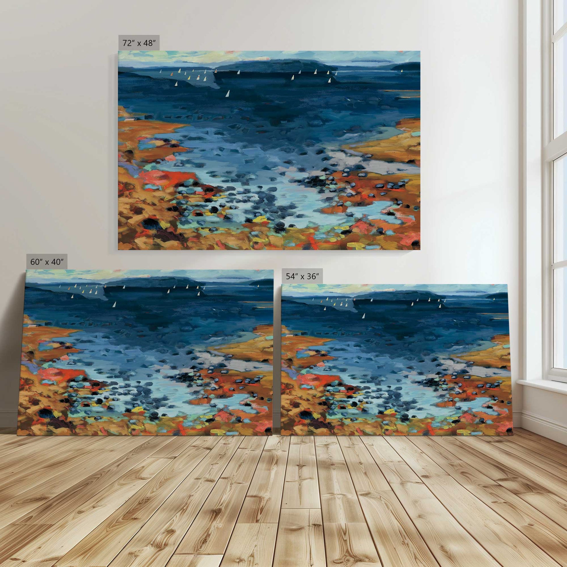 [Color:Stretched Canvas], Image showing the size comparisons
