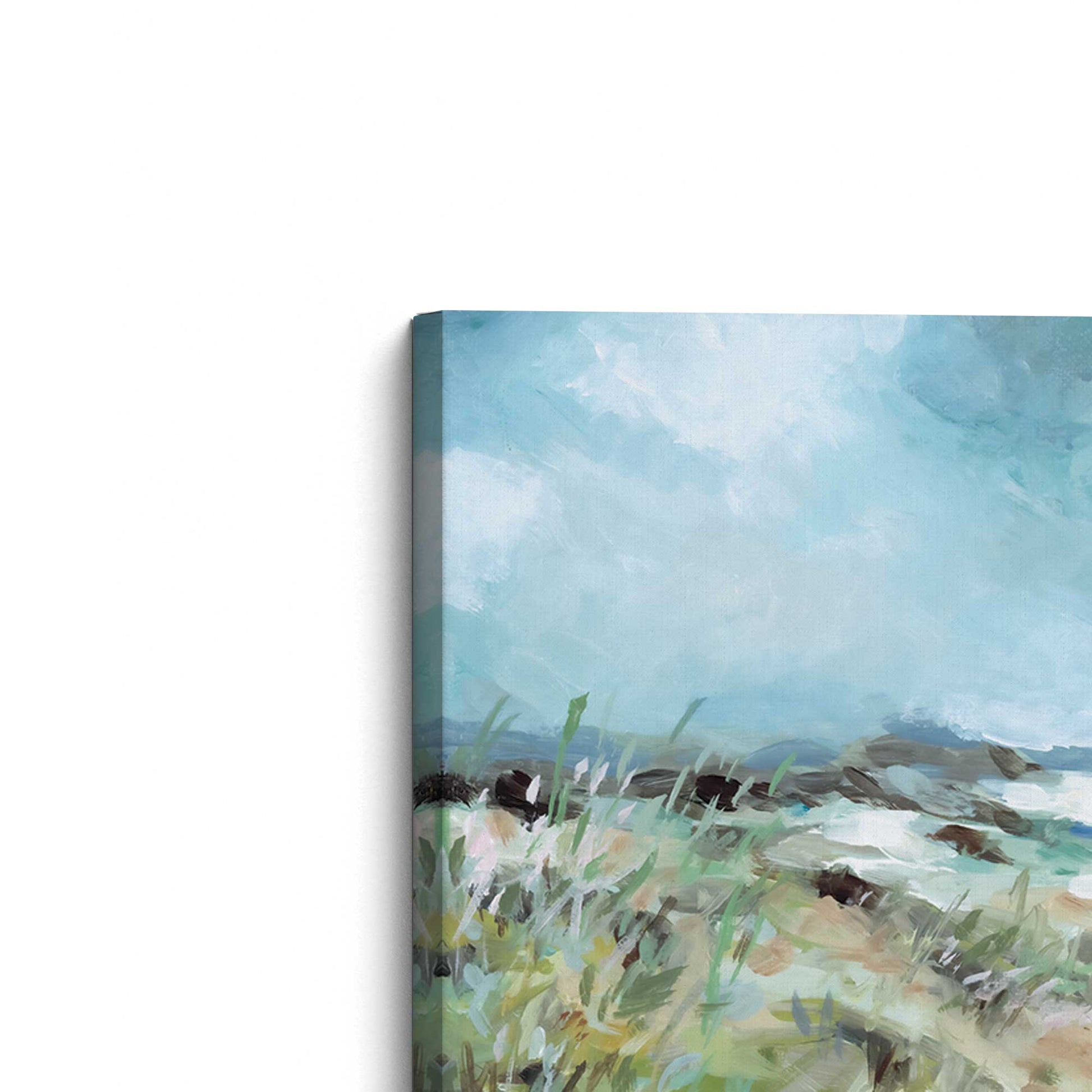 [Color:Stretched Canvas], Picture of the corner of the art