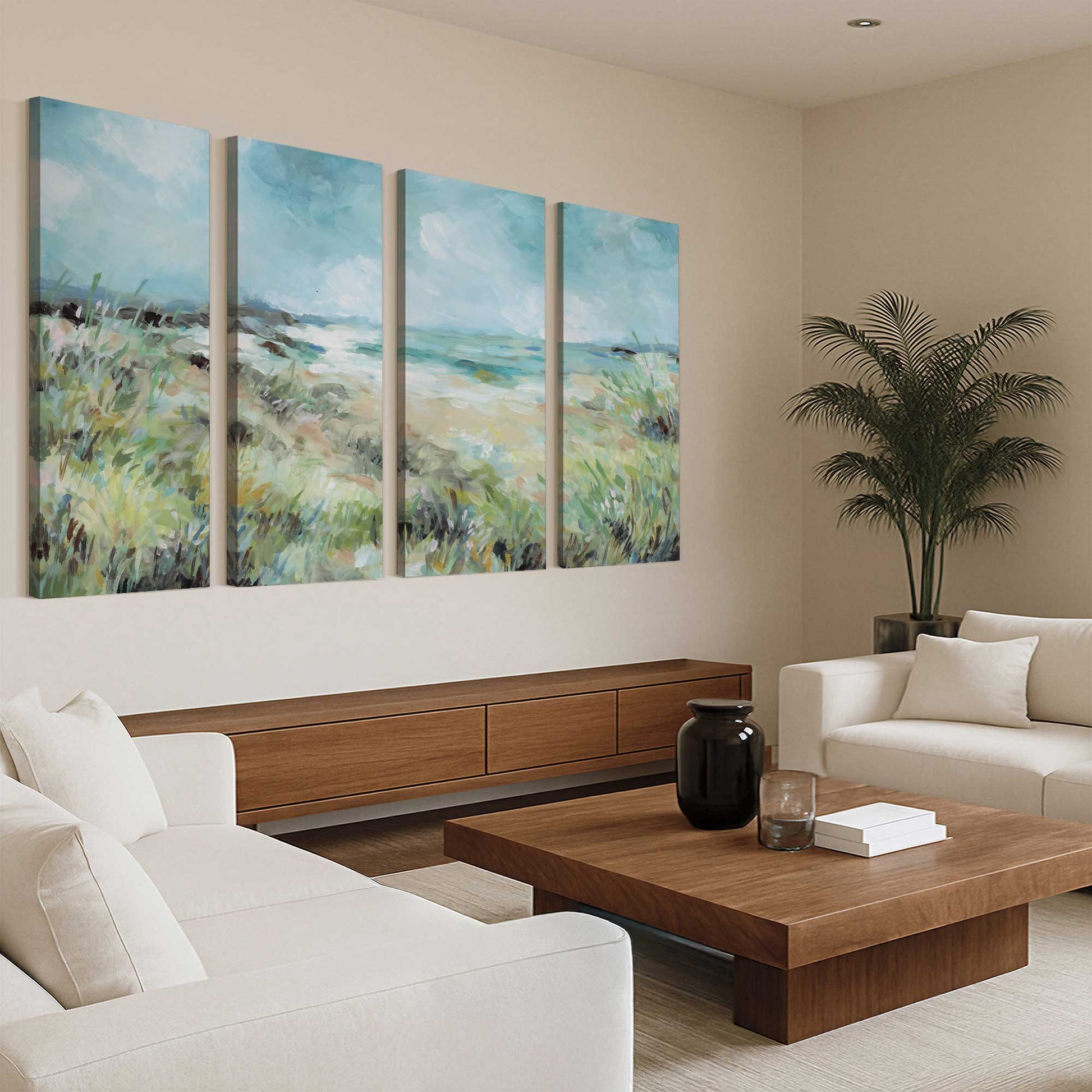 [Color:Stretched Canvas], Picture of art in a room