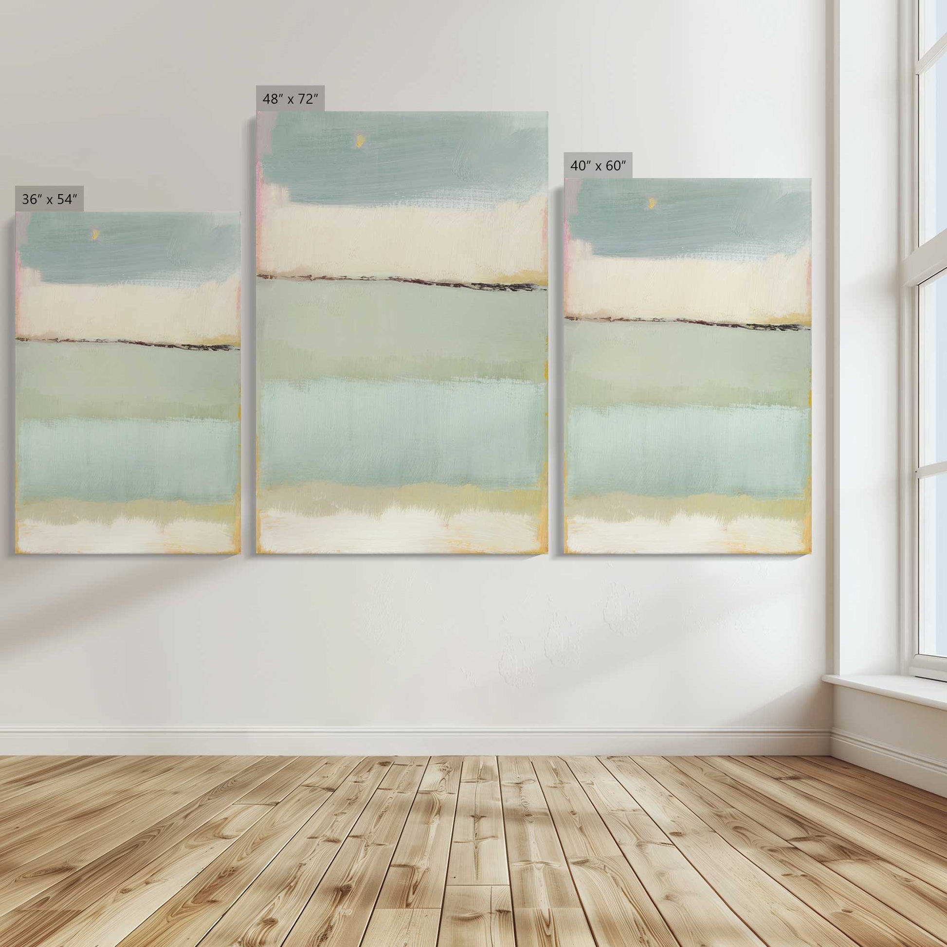 [Color:Stretched Canvas], Image showing the size comparisons