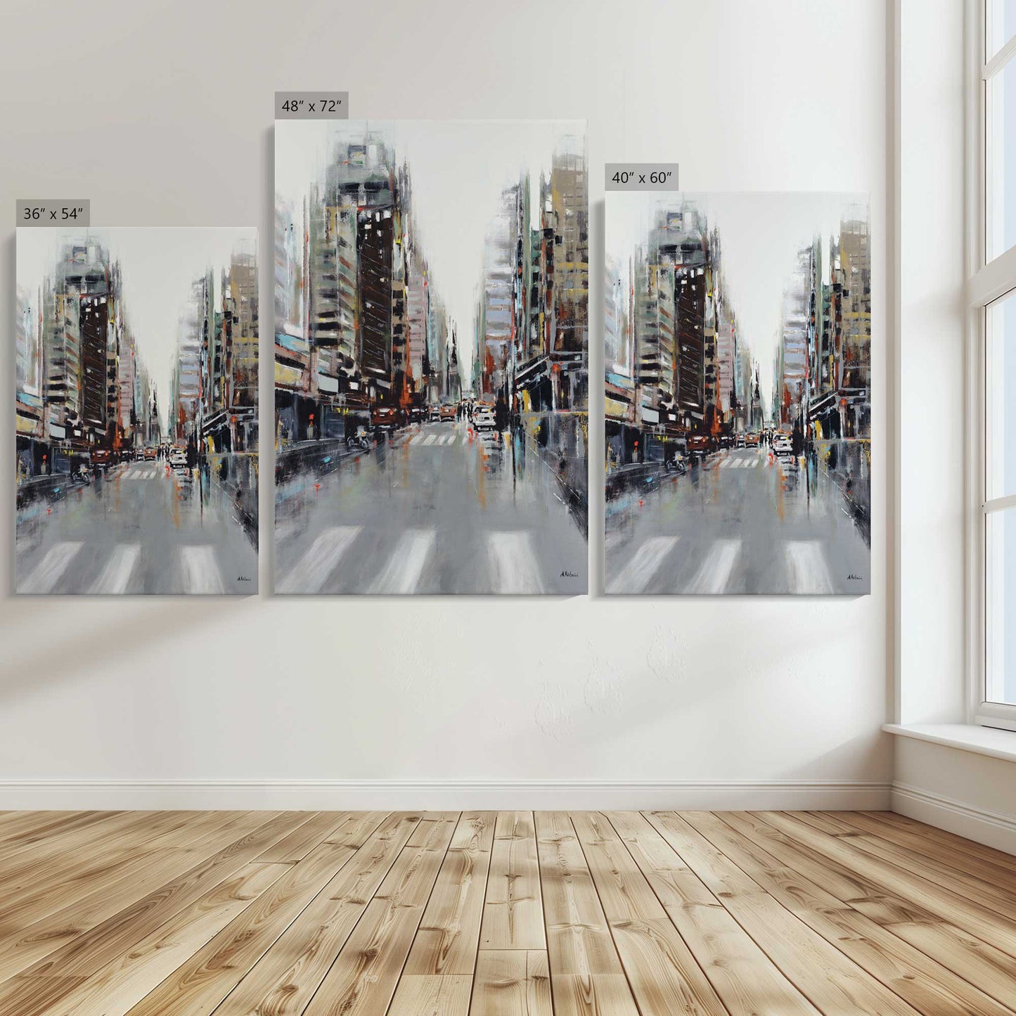 [Color:Stretched Canvas], Image showing the size comparisons