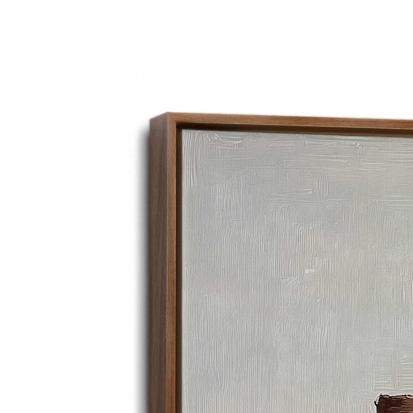 [Color:Walnut], Picture of art in a Walnut frame at an angle