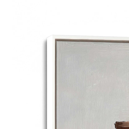 [Color:Opaque White], Picture of art in a White frame at an angle