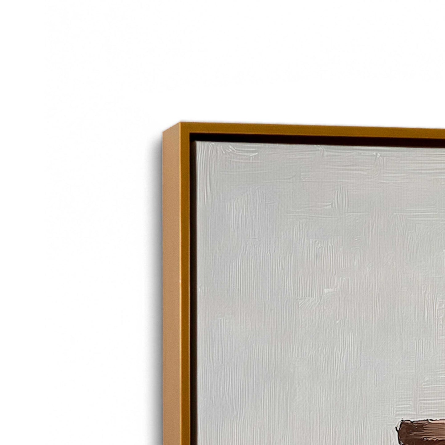 [Color:Polished Gold], Picture of art in a Polished Gold frame at an angle