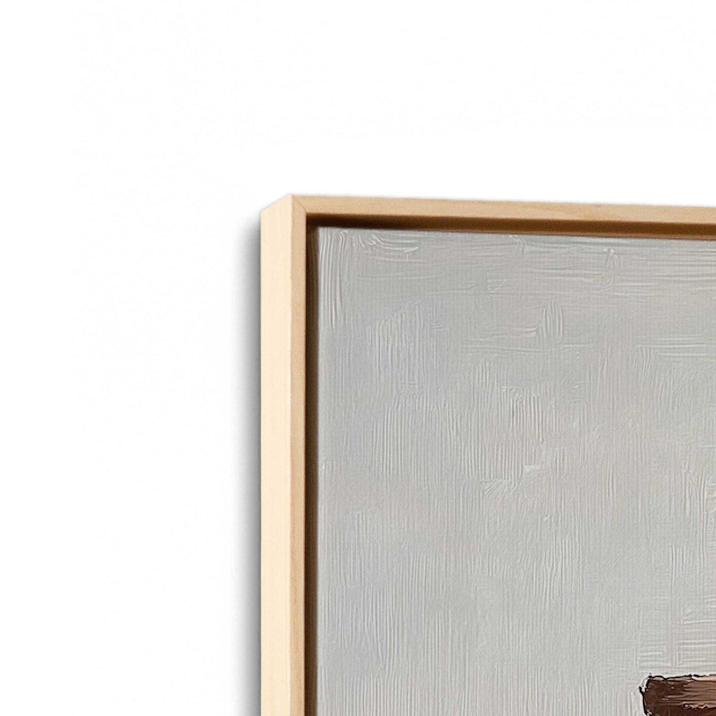 [Color:American Maple], Picture of art in a American Maple frame at an angle