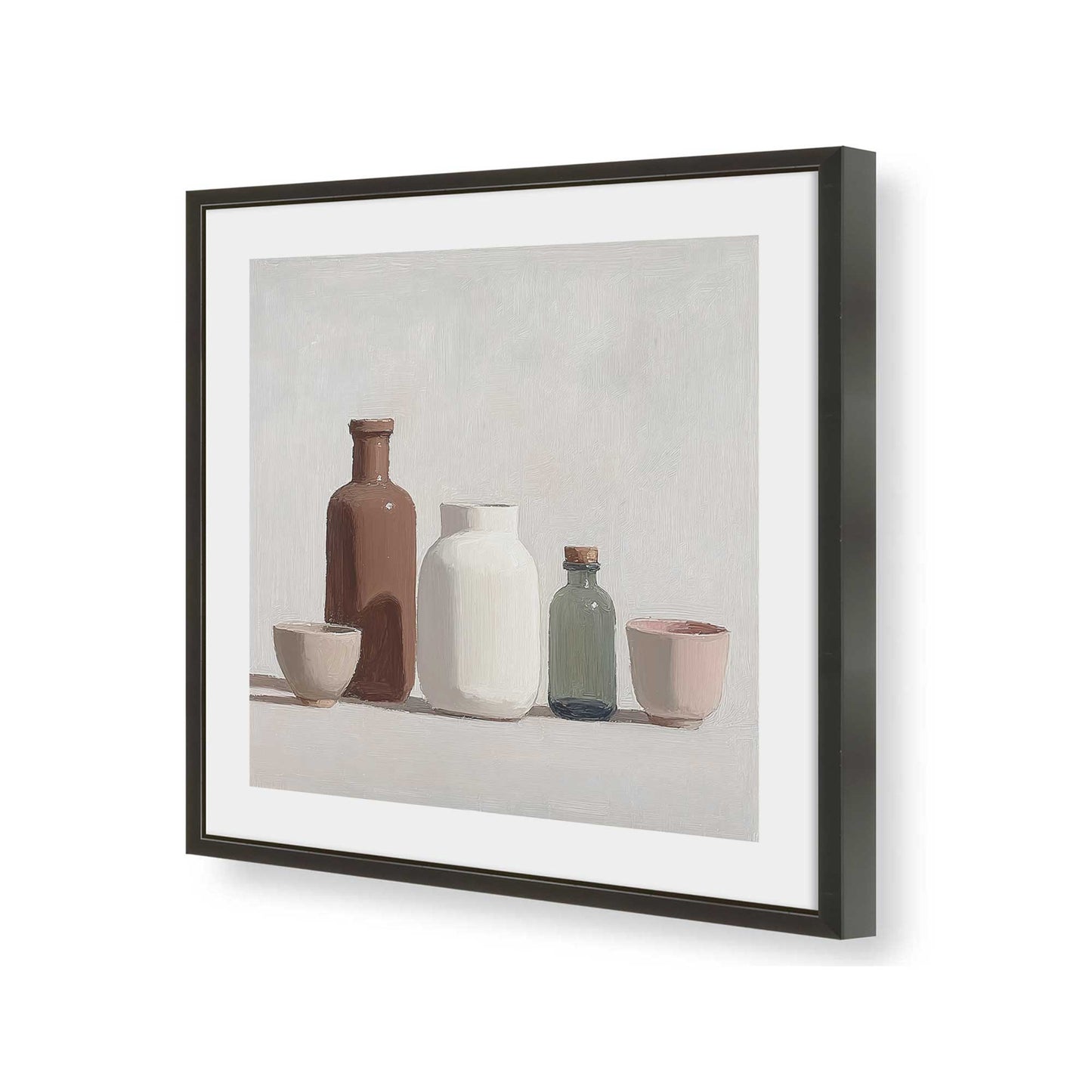 [Color:Satin Black], Picture of art in a Satin Black frame of the corner