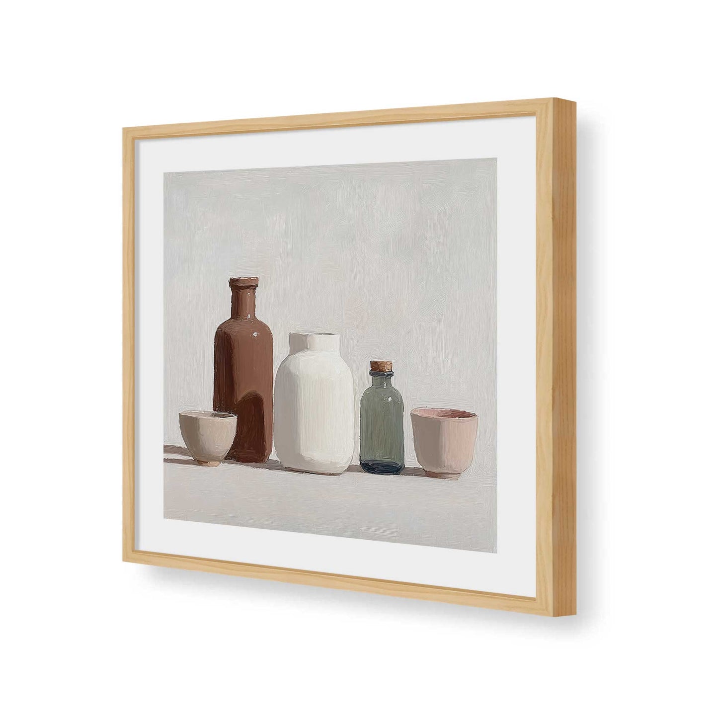 [Color:American Maple], Picture of art in a American Maple frame of the corner